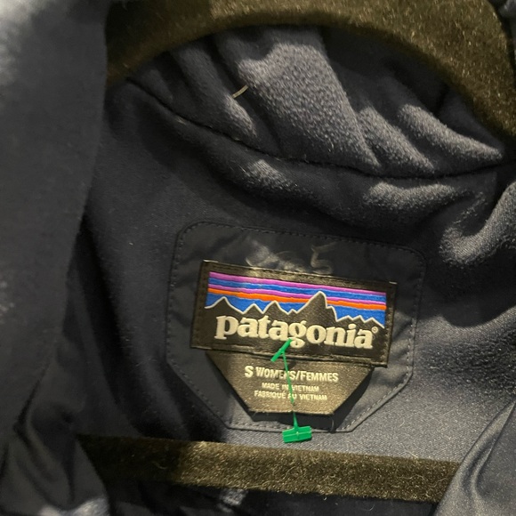 $229 Patagonia real Down 600 fill With It ski puffer jacket Sunken Blue Small - Picture 9 of 16